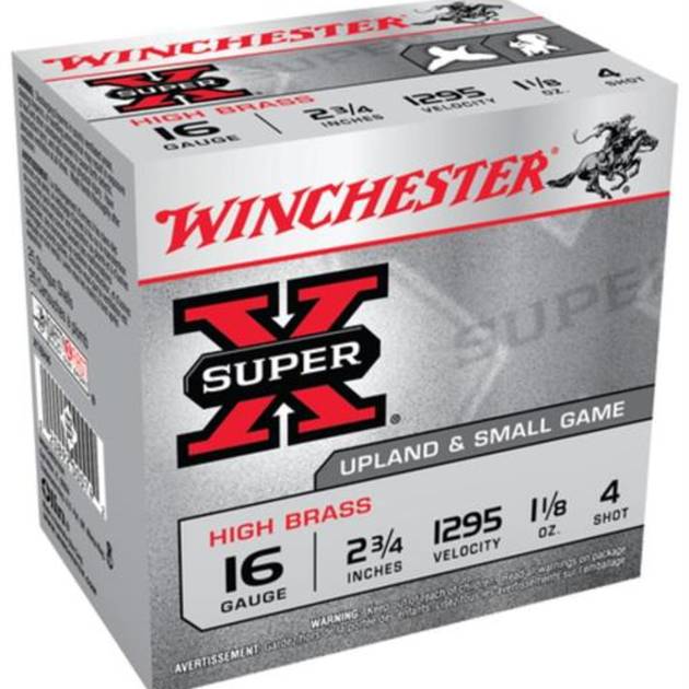 Close× Winchester Super-X High Brass 16 ga 2.75" 1-1/8 oz 4 Shot 25Box/10Case