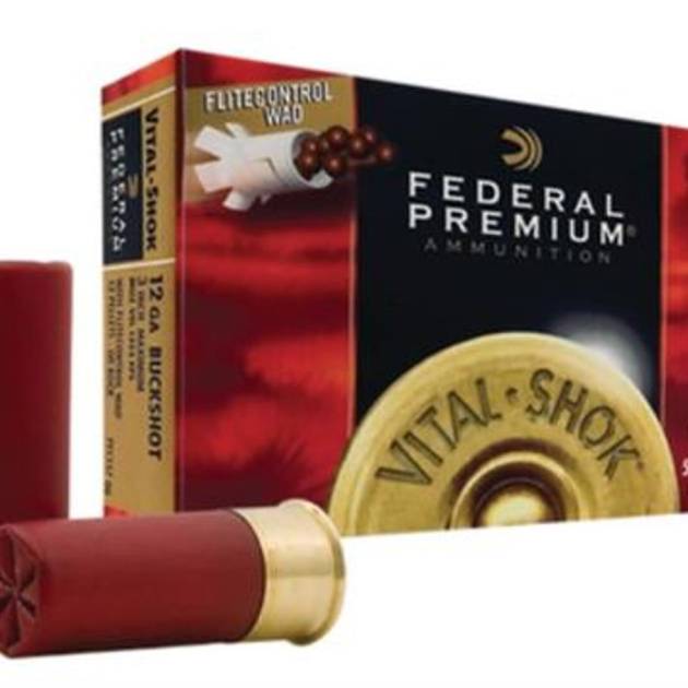 Federal Premium, FLITECONTROL WAD, 12 Ga 2.75", 00 Buck, Buckshot, 9 Pellets, 5rd Box