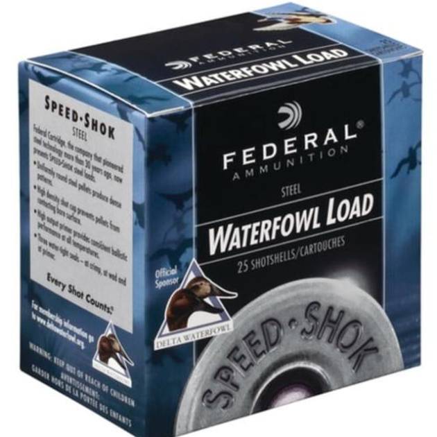 Federal Speed-Shok Steel 10 Ga, 3.5", 1450 FPS, 1.5oz, BBB Shot, 25rd/Box
