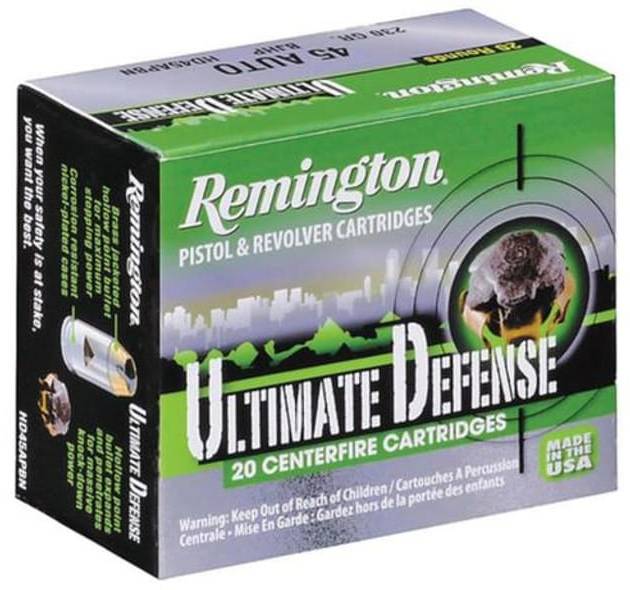 Remington Ultimate Home Defense .40 S&W 180gr, Brass Jacketed Hollow Point 20rd Box