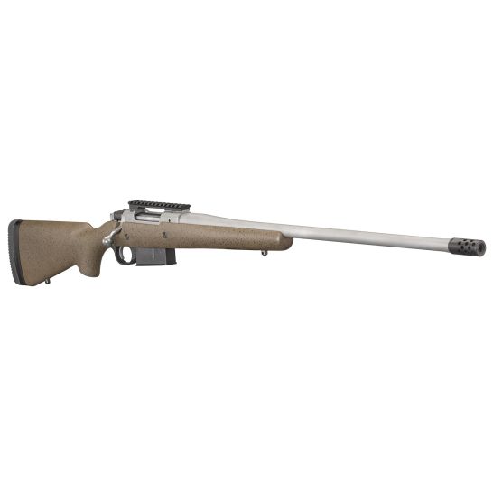 Ruger Hawkeye Long Range Hunter 6.5 PRC Bolt Action Rifle, Speckled Black/Brown - 47197