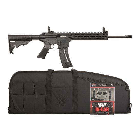 Smith & Wesson M&P 15-22 Sport Rifle .22lr With Howard Leight Ear Buds & Bag