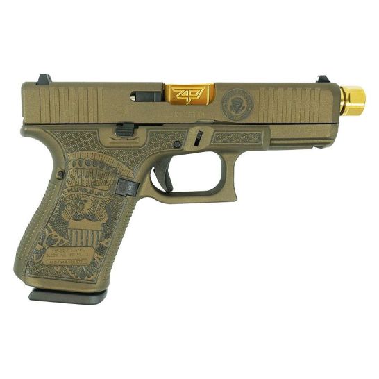 Glock 19 Gen5 FS Trump 9mm 4.6" 15rd Pistol, FDE