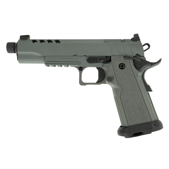 Tisas 1911 Night Stalker DS OR 9mm 5" 17rd Pistol, Platinum Grey Cerakote - Image 2