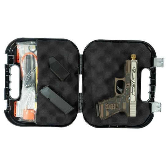 Glock G19 Gen3 Trump Edition 9mm 4" 15rd Pistol, Bronze/SS Gold - Image 2