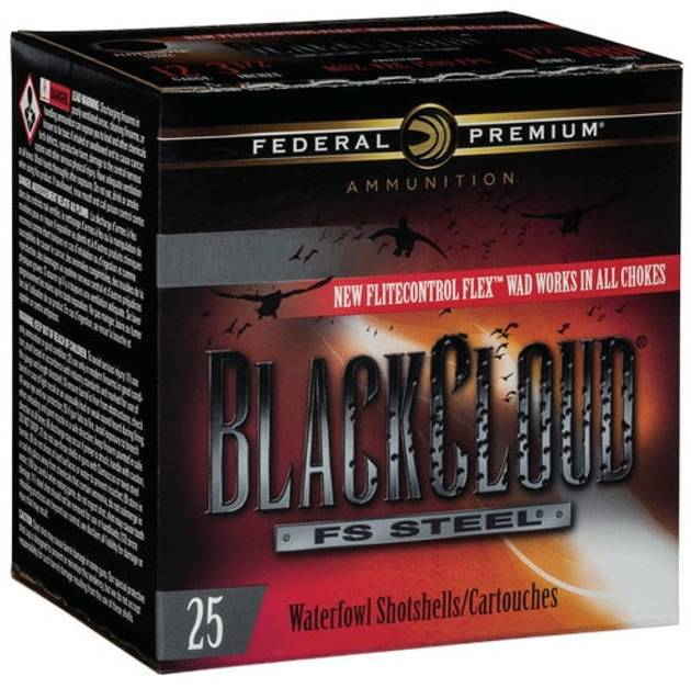 Federal BlackCloud 12 Ga, 3", 1-1/4oz, 4 Shot, 25rd/Box