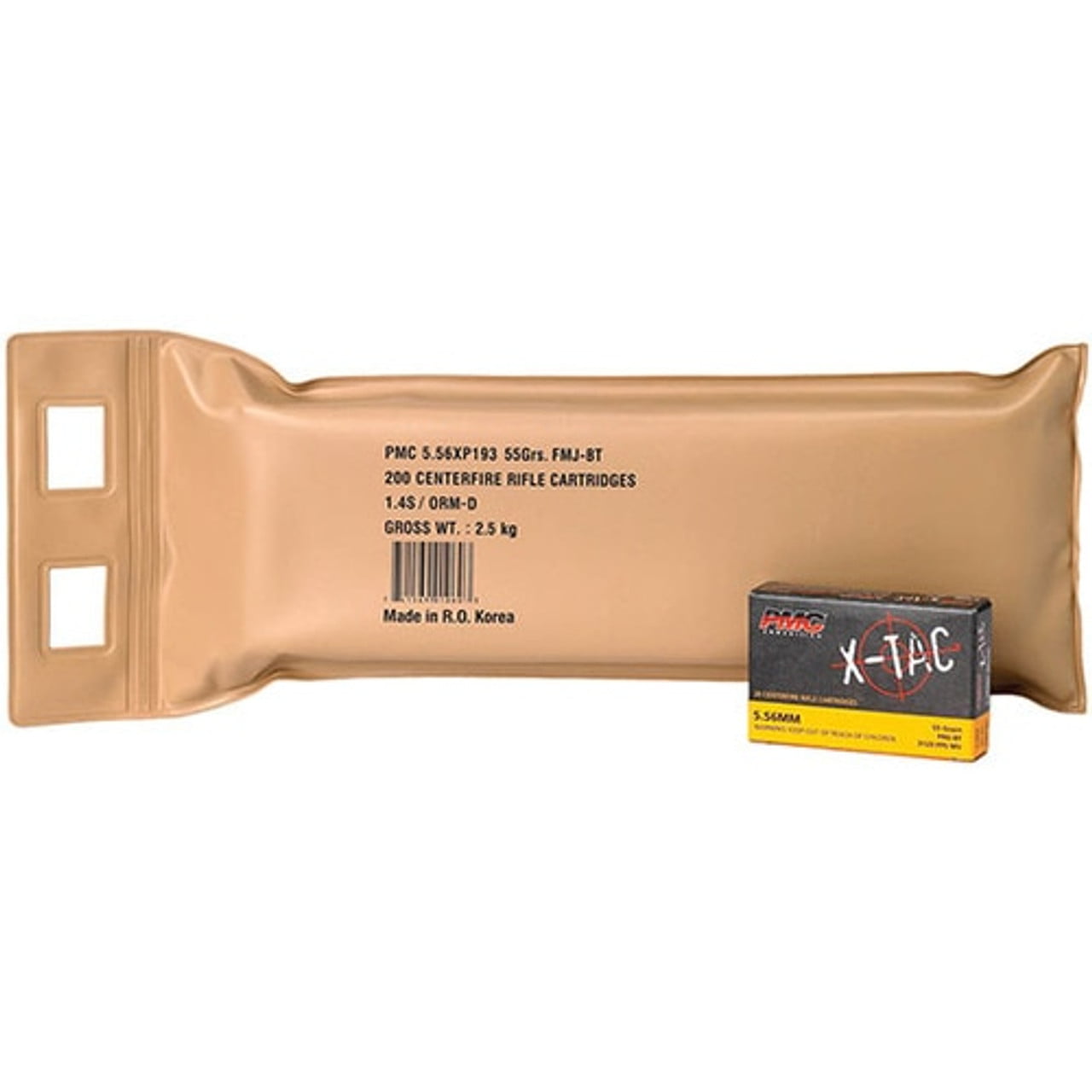 PMC XTAC, 556NATO, 55gr, Full Metal Jacket, 200rd Bulk Pack