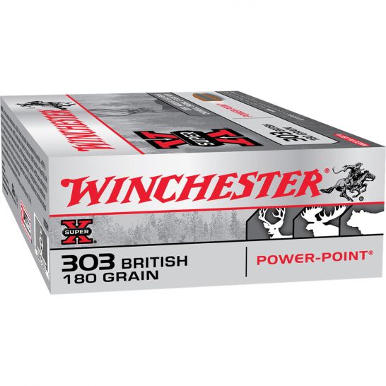 Winchester Ammunition Super-X 180 gr Power-Point .303 British Ammo, 20/box