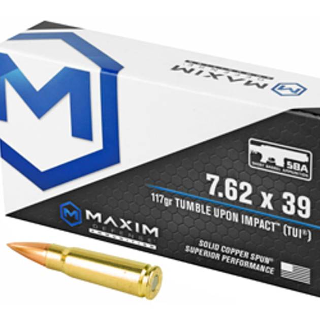 Maxim 7.62X39mm 117gr TUI Ammo, 20rd Box