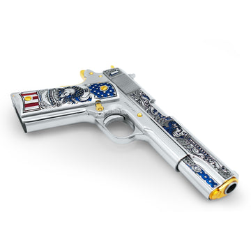 Colt 1911 45 ACP Liberty Crown in High Polish Stainless Steel 24K Gold Plated Accents and Grips - Image 7