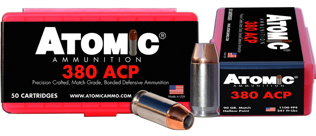 Atomic Pistol .380 ACP, 90gr, Hollow Point, 50rd Box