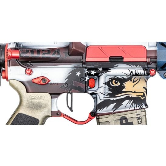 PSA Custom 16" Mid-length Pencil 5.56 NATO 1/7 Nitride 15" LtWt Mlok Rifle, 3.5 flat FCG - Trump - Image 3