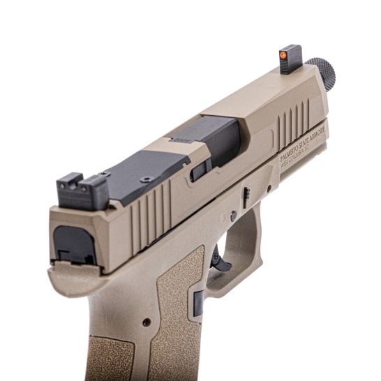 PSA Dagger Compact 9mm Pistol With RMR Slide, Threaded Barrel, & Suppressor Height Night Sights, FDE - Image 4
